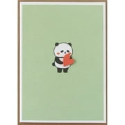 NIQUEA.D, Panda Holding Heart Anniversary Card
