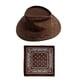 thumbnail image 4 of Sombrero de vaquero con bandana, accesorios de cosplay, sombrero de ala grande, sombreros para el sol, Halloween Marrón oscuro, 4 of 9