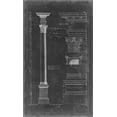 thumbnail image 2 of Chippendale, Thomas 21x32 Black Ornate Wood Framed with Double Matting Museum Art Print Titled - Corinthian Order Blueprint, 2 of 4