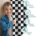 thumbnail image 3 of Blackout Kids Curtains,Black and White Checkered Pattern Childrens Insulated Curtains Set Of 2,Bedroom Essentials,Toddler Room Decor 52"x63", 3 of 5