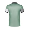 thumbnail image 4 of SEAOPEN Mens Fashion Color Block Shirts Casual Short Sleeve T Shirt Striped Moisture Wicking Golf Shirts Tops Today Green,2XL, 4 of 5