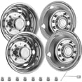thumbnail image 1 of VEVOR Simulateurs de Roue avant et Arrière en Acier Inoxydable Simulateur de Roue à 10 Pattes de 19,5 Pouces 4PCS de Kit d'Enjoliveur de Trou de Main Compatible avec les Camions Super-Duty 2005-2020 Ford F450 - F550 10 Pattes Uniquement, 1 of 9