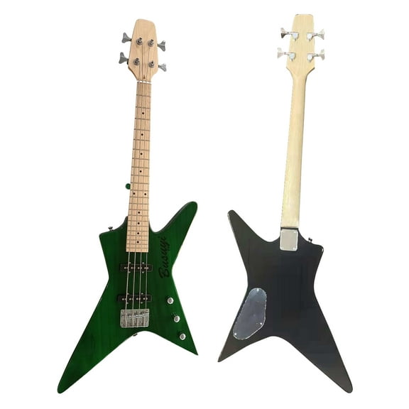 4 String Bass Short Scale Bolt On Green