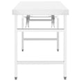 thumbnail image 3 of vidaXL Kitchen Work Table Hotel Prep Work Table with underhelf Stainless Steel, 3 of 6