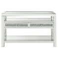 thumbnail image 2 of ACME Noralie Storage Sofa Table in Mirrored, 2 of 6