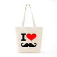 thumbnail image 6 of CafePress - I Love Mustache Tote Bag - Unisex Canvas Tote Bag, Beige, 1-Piece, 6 of 7