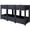 Black, variant on Raised Garden Bed with Folding Storage Shelf, Elevated Planter Box for Growing Herbs Vegetables Flowers, 52.7x23.6x29.5 Inch Wood Planter for Outdoor Patio Deck Balcony