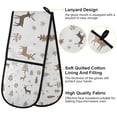 thumbnail image 2 of Yayeee Double Oven Mitt Kitchen Heat Resistant Baking 35" x7" Quilted Glove, Christmas Forest, 2 of 6