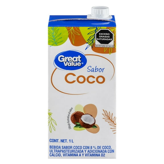 Bebida vegetal Great Value sabor coco 1 l