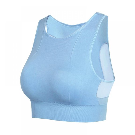 Magazine Women Breathable Mesh Sports Bras Shockproof Padded Athletic Running Bra Fitness Yoga Sport Tops Vest