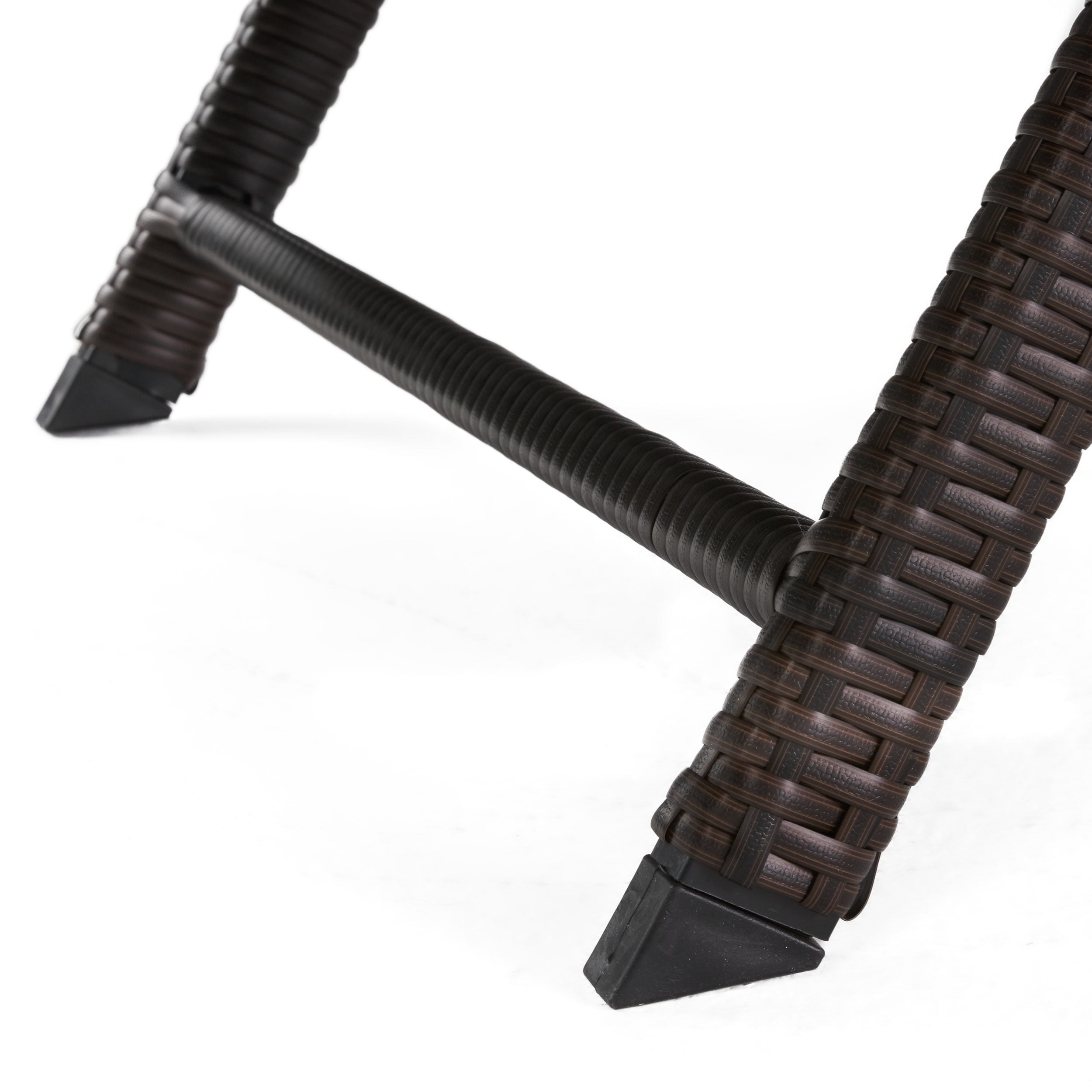 Outdoor Wicker Chaise Lounges, Set of 2, Brown