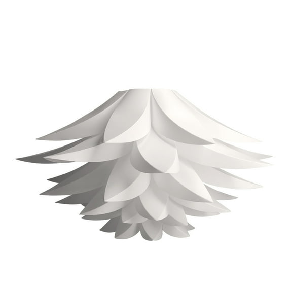 kwmobile Puzzle Pendant Lamp Shade - Lotus Flower DIY Jigsaw Lampshade Kit - For Hanging Ceiling Light or Floor Lamp - Diameter 20" (50cm) - White