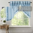 thumbnail image 5 of VHC Brands Annie Buffalo Check Blue Ruffled Prairie Panel Pair Set of 2, Short, 5 of 7