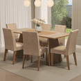 thumbnail image 2 of Comedor con Mesa y 6 Sillas Simone Madesa Marrón/Crema, 2 of 6
