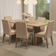 thumbnail image 2 of Comedor con Mesa y 6 Sillas Simone Madesa Marrón/Crema, 2 of 6