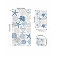 thumbnail image 4 of Blue Beige Coastal Towel Set of 3, Soft Microfiber Bath Towels, Hand Towel, Washcloths, Summer Beach Starfish Coral Nautical Quick-Dry Absorbent Towels for Bathroom Kitchen Hotel Beach Gym Spa, 4 of 7