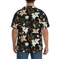 thumbnail image 3 of Pofeuu Lilies Flowers Print Mens Casual Short Sleeve Shirts Beach Summer Spread Collar Pocket Tops Men's Casual Short-sleeved Shirt-Medium, 3 of 5