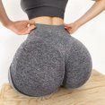 thumbnail image 4 of Women's Butt Lifting Yoga Shorts Workout High Waist Tummy Control Ruched Booty Pants, 4 of 9