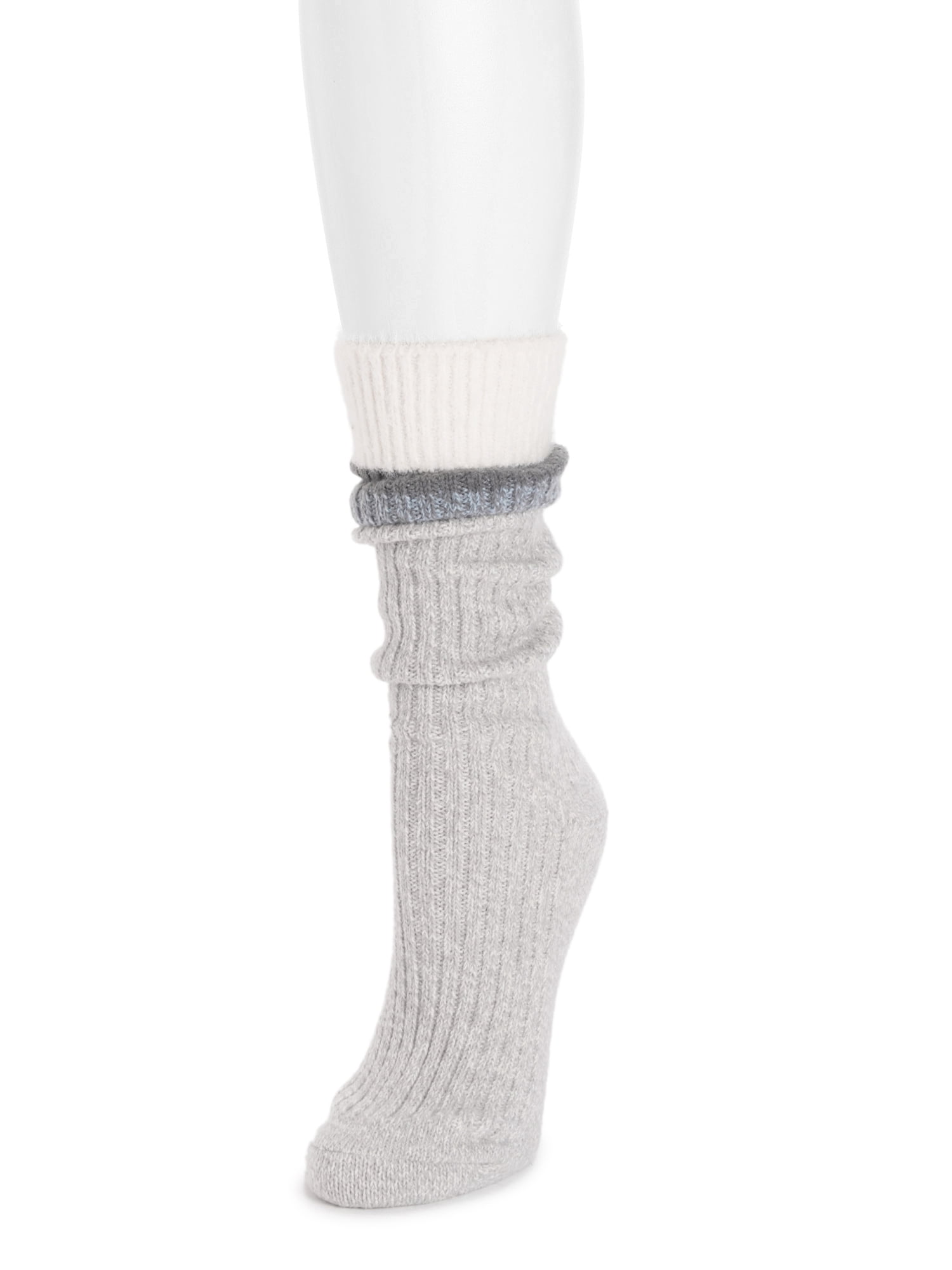 Muk Luks Women's Microfiber Mid-Calf Tall Boot Sock, 1-Pack, Size 6-11