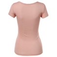 thumbnail image 2 of FashionOutfit Women's Short Sleeve Round Neck Rib Top, 2 of 3