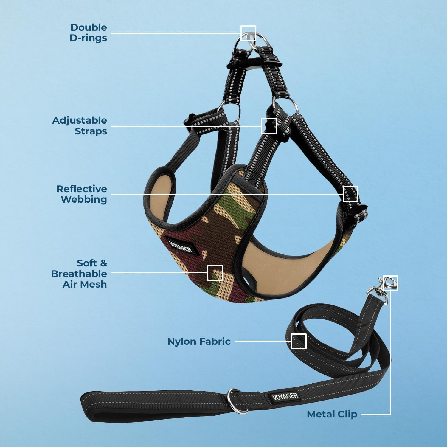 Best Pet Supplies Voyager Step-In Flex Adjustable Mesh Dog Harness