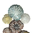 thumbnail image 3 of Benjara 36 Inch Wall Decor, Hanging Piece, Various Size Metal Flowers, Multicolor, 3 of 5