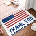 thumbnail image 4 of Rateoe Thank You Veterans Pattern Flannel Door Mat Indoor Outdoor Entrance, Waterproof All-Weather Doormat,Fade Resistant, Low Profile Entryway Mat 16x24in, 4 of 7