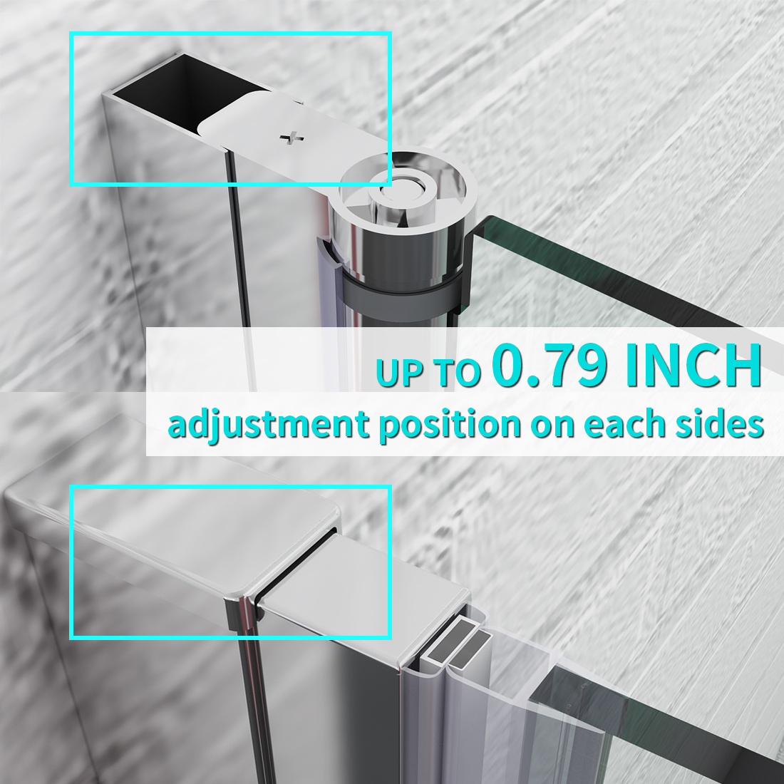 Sunny Shower 36" W x 72" H Bi-Fold Hinged Frameless Shower Doors in Chrome Finish