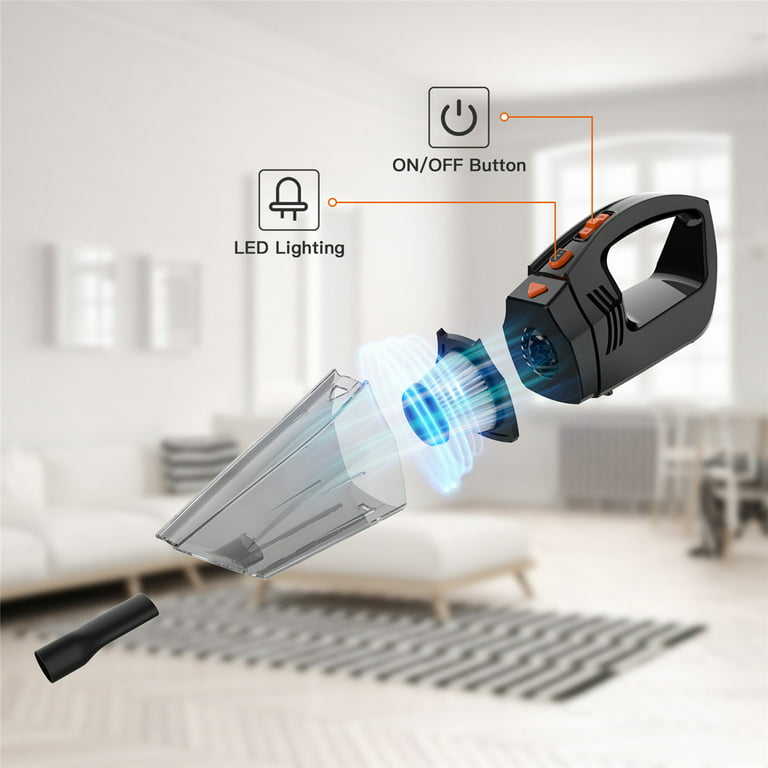 Portable Car Vacuum Cleaner, Handheld Powerful Vacuum Cleaner with 8000Pa  Strong Suction, Mini Rechargeable Car Vacuum Cleaner For Car Cordless Home  Appliance Car Products Mini Cleaner 