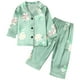 thumbnail image 1 of Odeerbi 1-8 Años Niños Niñas Pijamas de Raso Solapa de Muesca Camisa de Manga Larga Conjunto de Dos Piezas de Pijama Suave Estampado Floral, 1 of 9