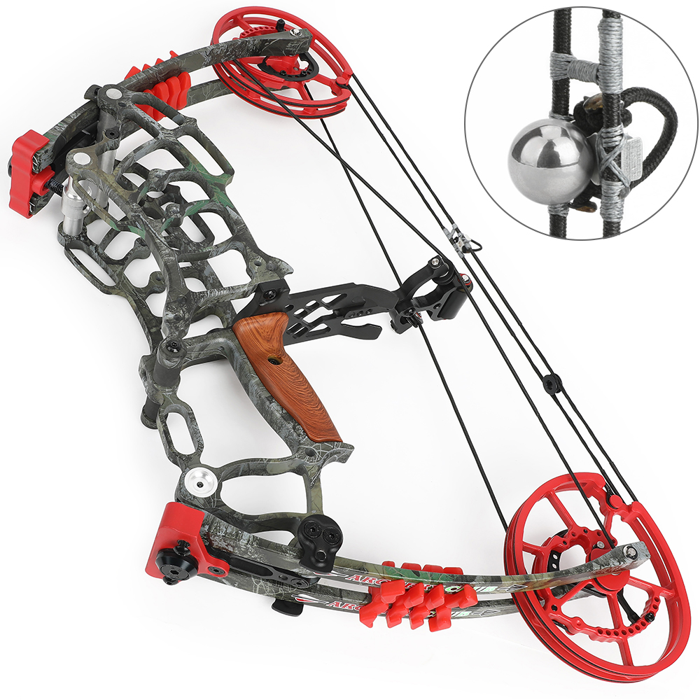 AMEYXGS Short Axis Compound Bow 30-70lb Set Dual-Use Steel Ball Arrow Archery Hunting RH LH