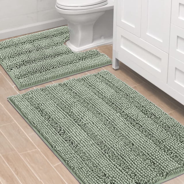 Juego de alfombras de baño H.VERSAILTEX de 2 piezas, ultragruesas