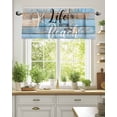 thumbnail image 2 of Blue Coastal Nautical Kitchen Valances for Windows Life Is Better at The Beach Valance Curtains&nbsp; for Kitchen /Living Room/Bedroom/ Bathroom Decor, 54"x18 " ,Rod Pocket 1 Panel, Farmhouse, 2 of 7