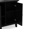 thumbnail image 5 of Simpli Home Amherst 32 inch Wide Solid Wood Transitional Low Storage Cabinet in Black, 5 of 8