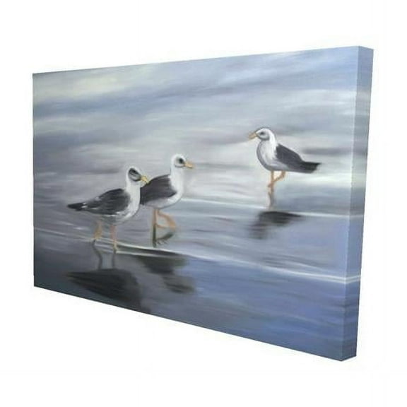 20 x 30 in. Three Gulls-Print on Canvas