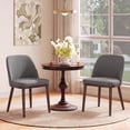 thumbnail image 5 of Modern Upholstered Dining Chairs Set of 4 — Fabric Padded Side Chairs with Solid Wood Legs for Kitchens and Dining Rooms, LightGrey, 5 of 11