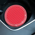 thumbnail image 4 of Miulika Vehicle Crystal Coaster Decorative Rhinestone for Auto Interior Home Office Red D, 4 of 7