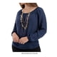 thumbnail image 3 of Blusa Ocean Pacific Talla Eg Marino Blusa Campesina Ferrari con Moño, 3 of 4
