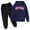 Navy, variant on Little Girl Outfits Toddlers Kids Letter Print Hoodie And Sweatpants Set For Unisex New York Theme Casual Wear Comfortable & Stylish Tracksuit With Cute Clothes For Girls