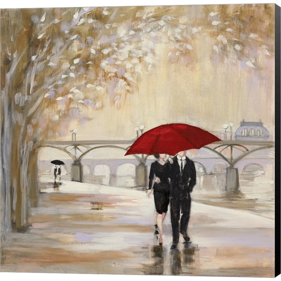 Great Art Now Romantic Paris III Red Umbrella by Julia Purinton Canvas Wall Art