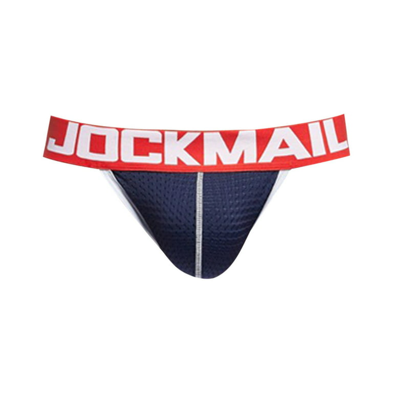 Buy JOCKMAIL Men Bikini Gay Underwear Men Underwear Briefs Cotton Men  Panties (XXL, Navy) at