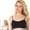 White/Black, variant on Women's Lily Of France 2171941 Seamless Comfort Bralette - 2 Pack (Black/Barely Beige 2X)