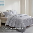 thumbnail image 2 of Geometric Flora Queen Printed Cotton Sheet Set – 400 Thread Count – GOTS & OEKO-TEX Certified, 2 of 5