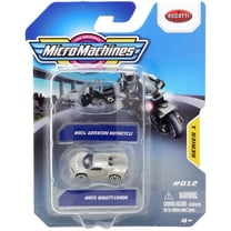 Micro Machines Series 1 Adventure Motorcycle & Bugatti Chiron Vehicle 2-Pack