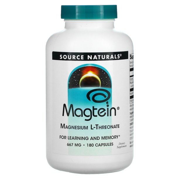 Source Naturals Magtein Magnesium LThreonate 667 mg. 180 Capsules