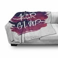 thumbnail image 3 of Fitness Soft Flannel Fleece Throw Blanket, Watercolor Blot Brushstrokes with Text Encouraging Approach, Cozy Plush for Indoor and Outdoor Use, 60" x 80", Fuchsia Indigo White, by Ambesonne, 3 of 6