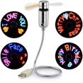 thumbnail image 1 of MesaSe USB Clock Fan with LED Display  Small Personal Portable RGB LED Fan with Real Time Clock and Temperature Display  Mini RGB USB Fan for PC Notebook Laptop Gadgets Gifts for Men Wome, 1 of 8