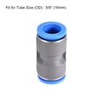 thumbnail image 3 of Straight Push Connectors 16mm Quick Release Pneumatic Connector Plastic Union Tube Fitting Grey 2Pcs, 3 of 3