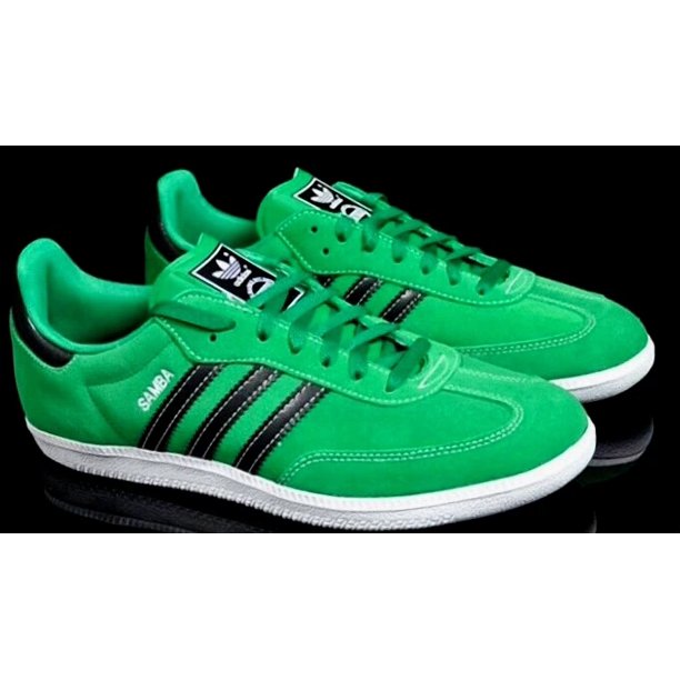 US 7 Ad-id-as OG Men's SAMBA SNEAKERS 80 G05888 MFG date 2009 Black/Green RARE!