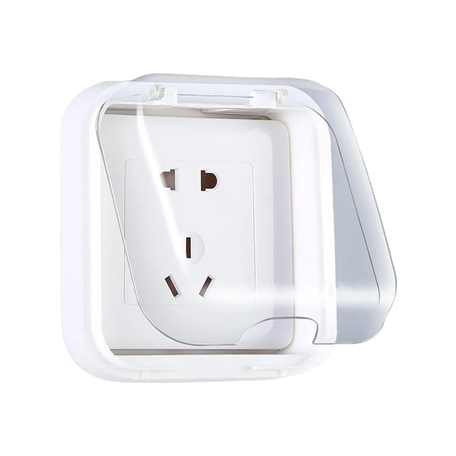 Self-Adhesive Waterproof Socket Cover with Tool-Free Installation, 90-Degree Opening Lid for Type 86 Switches and Sockets to Enhance Electrical Safety